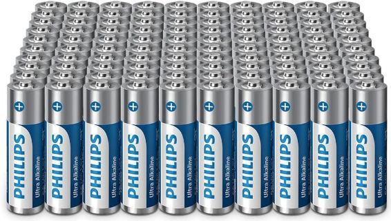 🔋 100er Pack Philips Ultra AA Alkali Batterien für 22,18€ (statt 35€)   0,22€ pro Batterie