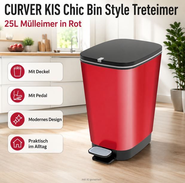🗑️ Curver KIS Chic Bin Style Treteimer mit 25 Liter für 24,99€ (statt 32€) 🗑️ Curver KIS Chic Bin Style Treteimer mit 25 Liter für 24,99€ (statt 32€)
