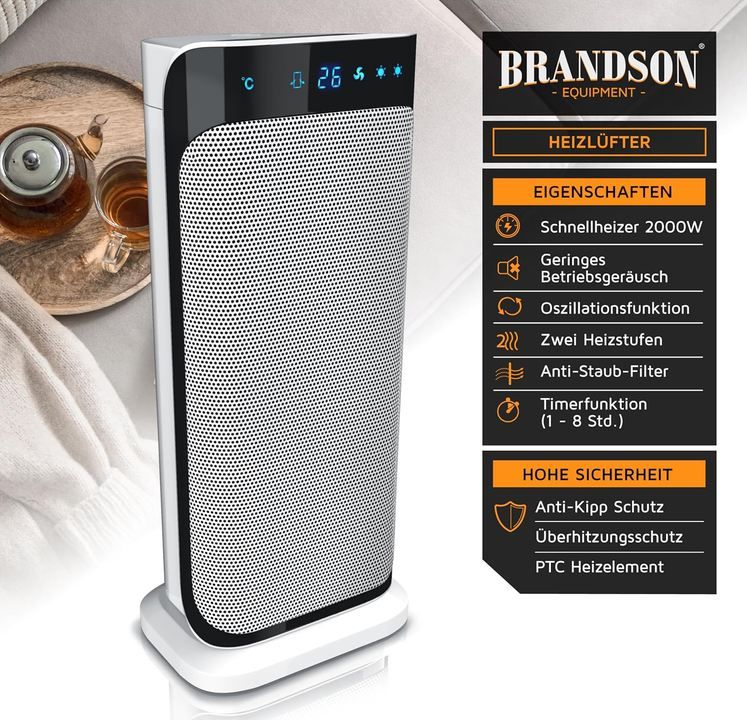 ♨️ Brandson K229Heizlüfter mit Fernbedienung, 2.000W für 39,81€ (statt 60€) ♨️ Brandson K229Heizlüfter mit Fernbedienung, 2.000W für 39,81€ (statt 60€)