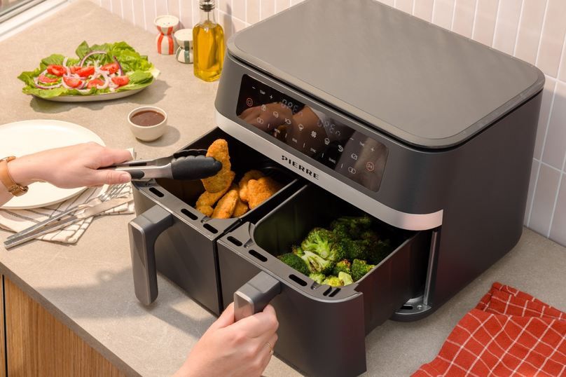 🍟 Pierre Dual Basket Heißluftfritteuse mit 11L für 89€ (statt 179€)