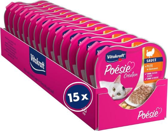 🐈 15er Pack Vitakraft Poésie Création Pute in Käsesauce ab 6,15€ (statt 15€) 🐈 15er Pack Vitakraft Poésie Création Pute in Käsesauce ab 6,15€ (statt 15€)