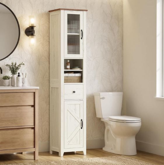 🛀 Vasagle Liry Kollektion Badezimmerschrank im Landhausstil für 54,74€ (statt 73€)