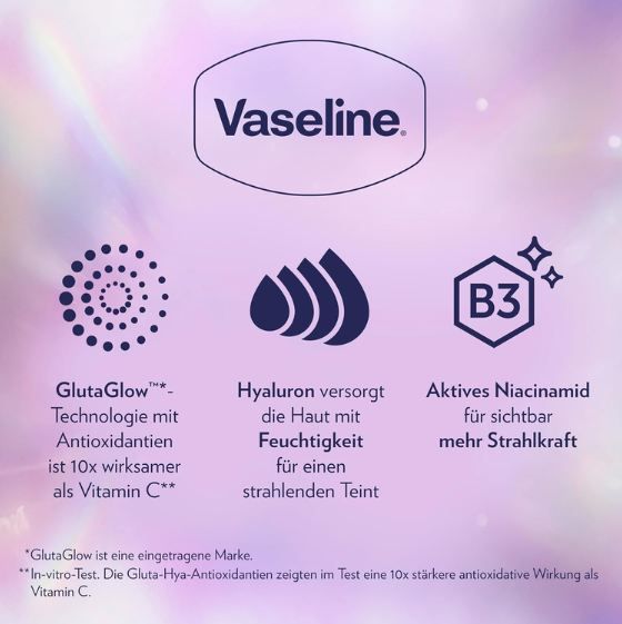 🧴 2er Pack Vaseline Gluta-Hya Dewy Radiance Feuchtigkeitslotion ab 9€ (statt 19€) 🧴 2er Pack Vaseline Gluta Hya Dewy Radiance Feuchtigkeitslotion ab 9€ (statt 19€)