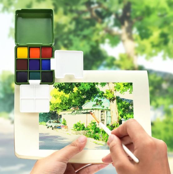🎨 YPLUS Mini Mal  & Aquarellfarben Reise Set für 7,99€ (statt 16€)