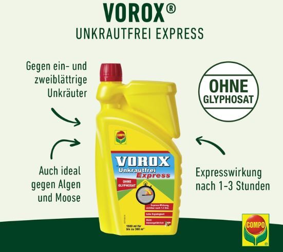 🌱 1,5L Compo Vorox Unkrautfrei Express gegen mehr als 50 Unkräuter für 15,81€ (statt 22€) 🌱 1,5L Compo Vorox Unkrautfrei Express gegen mehr als 50 Unkräuter für 15,81€ (statt 22€)
