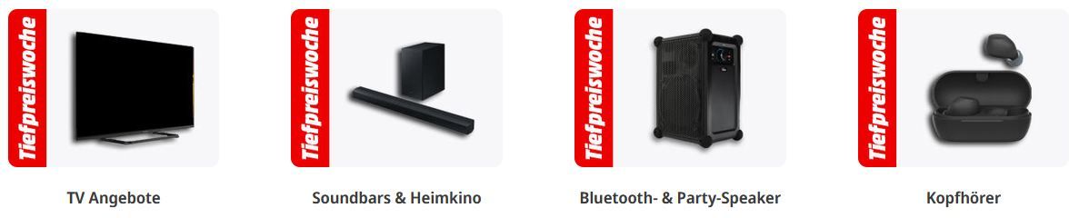 📺 Media Markt TV & Sound Tiefpreiswoche mit Rabatten auf TVs, Soundbar, Kopfhörer & mehr