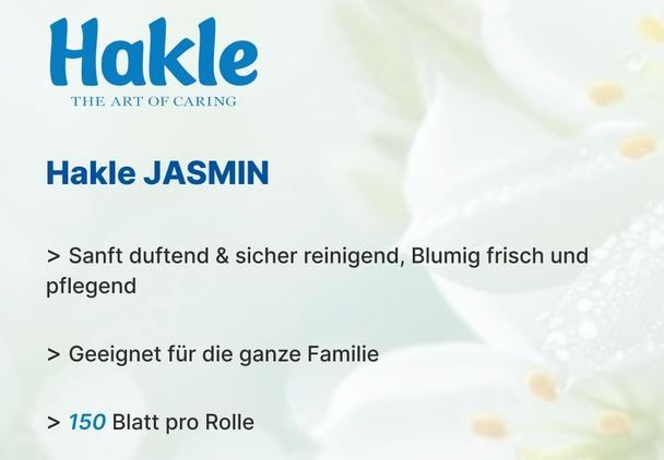 🧻 72 Rollen Hakle Jasminduft & Dekor Toilettenpapier, 3 lagig ab 27,29€ (statt 34€)