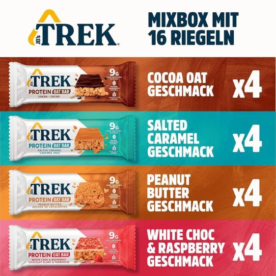 🌾 16er Pack JB's Trek Protein Haferriegel Mixbox ab 9,35€ (statt 20€) 🌾 16er Pack JBs Trek Protein Haferriegel Mixbox ab 9,35€ (statt 20€)