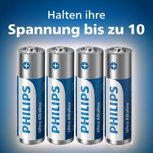 🔋 100er Pack Philips Ultra AA Alkali Batterien für 22,18€ (statt 35€)   0,22€ pro Batterie
