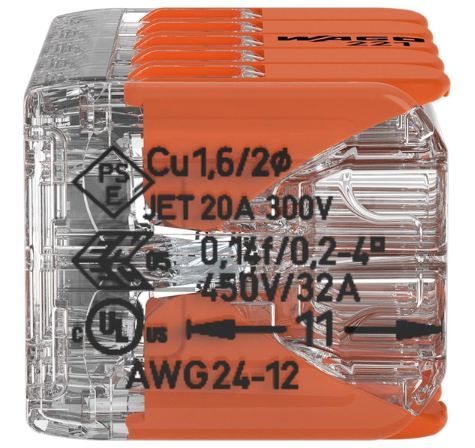 🔌 5er Pack WAGO 221-420 Verbindungsklemmen, 10 Leiter bis 4mm² ab 8,45€ (statt 13€) 🔌 5er Pack WAGO 221 420 Verbindungsklemmen, 10 Leiter bis 4mm² ab 8,45€ (statt 13€)
