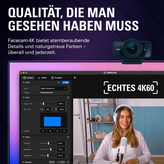 📷 Elgato Facecam 4K (60FPS) Studio-Webcam für 144,99€ (statt 180€) 📷 Elgato Facecam 4K (60FPS) Studio Webcam für 144,99€ (statt 180€)