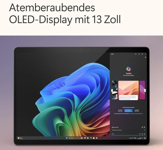 💻 Microsoft Surface Pro 13 OLED Tablet mit Snapdragon X Elite, 16GB/512GB für 1.099€ (statt 1.399€)