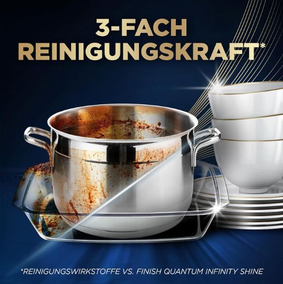 🍽️ 73er Pack Finish Ultimate Plus Infinity Shine Spülmaschinentabs für 12€ (statt 18€)
