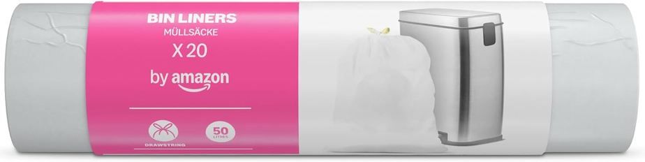 🗑️ 4 x 20er Rollen by Amazon Zugband Müllbeutel mit 50L ab 2€ (statt 4€)