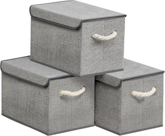 🗃️ 3er Set Songmics Aufbewahrungsbox mit Deckel für 14,53€ (statt 18€)