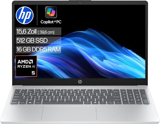 💻 HP OmniBook 3 AI Laptop, 15,6 FHD, Ryzen AI 5 330, 16GB/512GB für 529€ (statt 579€)