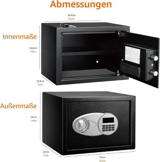 đ Amazon Basics Digitaler Stahl-Tresor, 14L fĂŒr 45,36⏠(statt 57âŹ) đ Amazon Basics Digitaler Stahl Tresor, 14L fĂŒr 45,36⏠(statt 57âŹ)