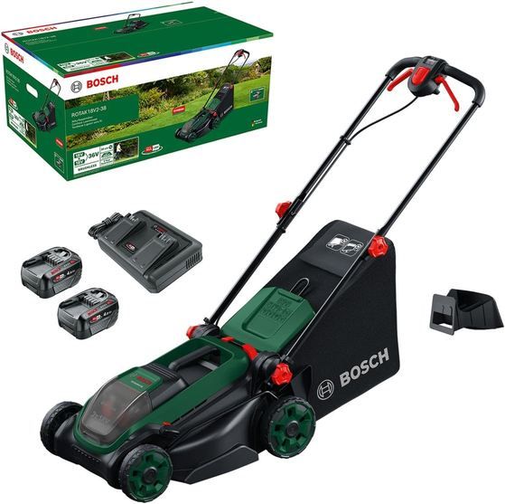 🏡 Bosch ROTAK18V2-38 Akku-Rasenmäher inkl. Akkus + Ladegerät für 236,79€ (statt 270€)