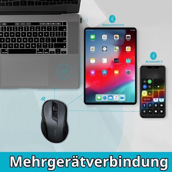 🖱️ Rapoo M500 Silent Wireless Maus mit 1.600 DPI für 19,99€ (statt 26€)