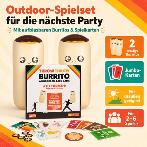 🌯 Exploding Kittens Throw Throw Burrito Outdoor Spiel für 10,87€ (statt 16€) 🌯 Exploding Kittens Throw Throw Burrito Outdoor Spiel für 10,87€ (statt 16€)