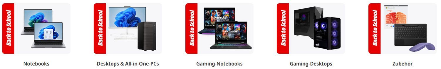 🖥️ Media Markt Windows Back to School Deals mit Laptops, PCs, Gaming & Mehr