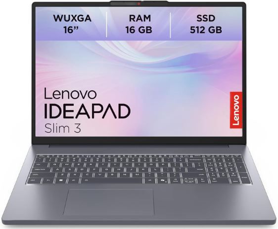 💻 Lenovo IdeaPad Slim 3 16 WUXGA Laptop mit Ryzen 5, 16GB/512GB für 569,99€ (statt 649€)