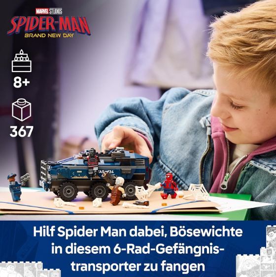 🕷️ LEGO 76349 Marvel Spider-Man Jagt den Gefängnistransporter für 32,99€ (statt 40€) 🕷️ LEGO 76349 Marvel Spider Man Jagt den Gefängnistransporter für 32,99€ (statt 40€)