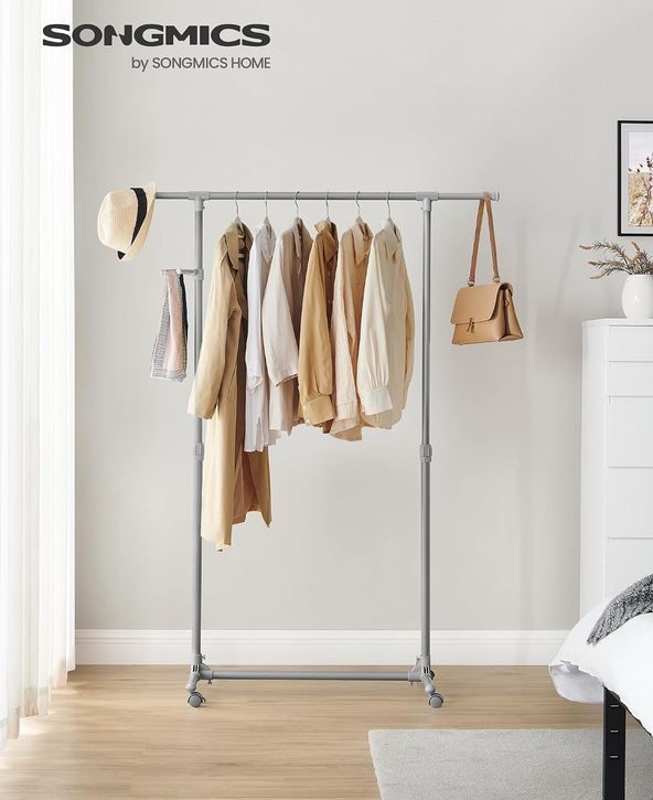 🥋 Songmics Kleiderständer auf Rollen mit 97/165cm Höhe für 16,49€ (statt 25€)