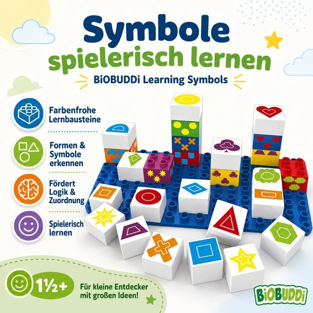 🧱 BioBUDDi Learning Symbols Bausteine Lernset für 11,99€ (statt 22€)