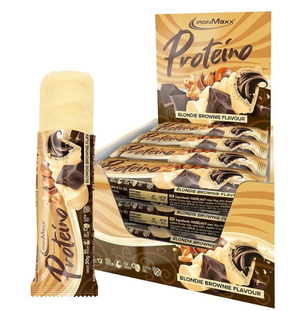 🍫 12x IronMaxx Proteino Proteinriegel Blondie Brownie (je 30g) ab 12,65€ (statt 18€)