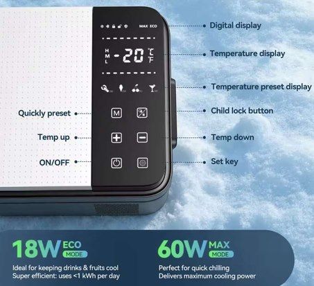 🧊 Foursun elektr. Kompressor Kühlbox (21L) bis  20°C für 73,32€ (statt 94€)