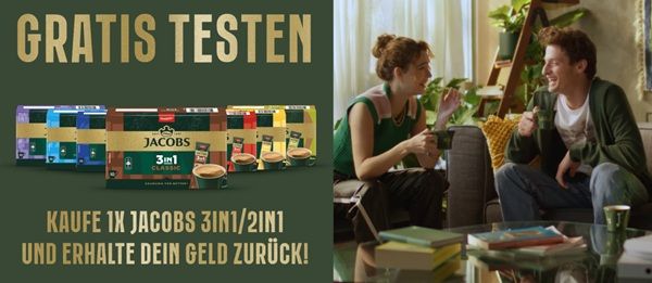 ☕ JACOBS 3in1 oder 2in1 Sticks kostenlos ausprobieren ☕ JACOBS 3in1 oder 2in1 Sticks kostenlos ausprobieren