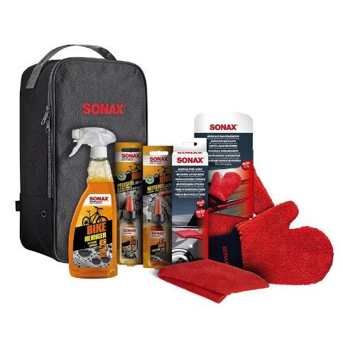 🧽 SONAX BIKE Reinigungsset mit Tasche inkl. Reiniger, Schmiermittel + Zubehör für 32,47€ (statt 50€)