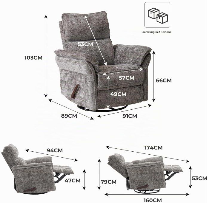 💺 30% Rabatt auf Rhevoy Fernsehsessel mit Liegefunktion z.B. in Grau für 157,93€ (statt 226€) 💺 30% Rabatt auf Rhevoy Fernsehsessel mit Liegefunktion z.B. in Grau für 157,93€ (statt 226€)