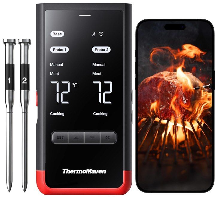🥩 ThermoMaven P2 kabelloses Fleischthermometer mit 2 Sonden (mit je 6 Sensoren!) für 79,99€ (statt 110€) 🥩 ThermoMaven P2 kabelloses Fleischthermometer mit 2 Sonden (mit je 6 Sensoren!) für 79,99€ (statt 110€)
