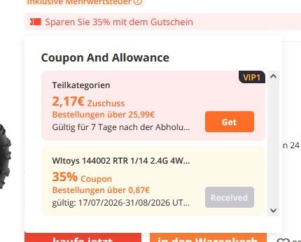 🚗 Wltoys 144002 RC 4WD Auto mit Bürstenmotor bis 50km/h für 59,16€ (statt 99€) 🚗 Wltoys 144002 RC 4WD Auto mit Bürstenmotor bis 50km/h für 59,16€ (statt 99€)