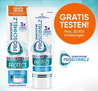 🪥Sensodyne Proschmelz Clinical Zahnschmelz Protect gratis ausprobieren