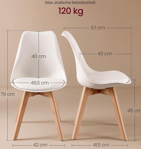 🪑 4x VASAGLE Esszimmerstühle aus PU-Leder und Buchenholz für 75,99€ (statt 90€) 🪑 4x VASAGLE Esszimmerstühle aus PU Leder und Buchenholz für 75,99€ (statt 90€)