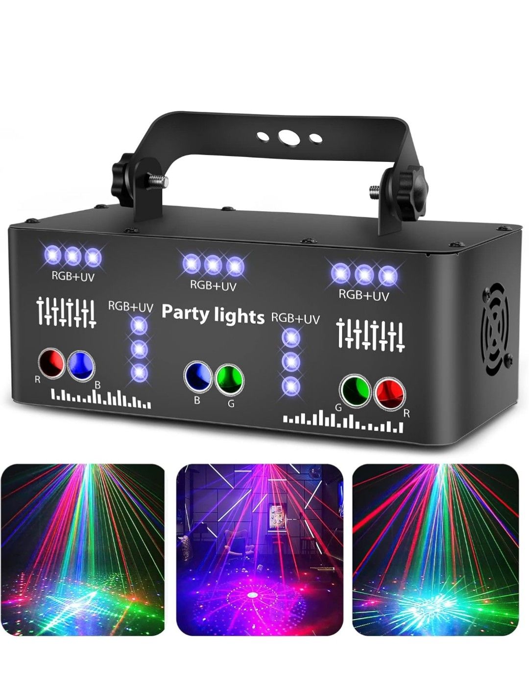 Discolicht Partylicht, LED RGB Licht DJ Projektor Musikgesteuert
