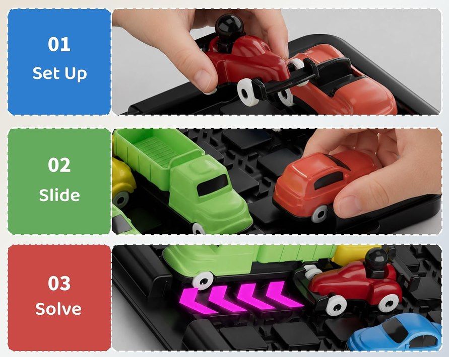 🚗 LELESUN Auto Schiebepuzzle mit 16 Autos und 100+ Level für 12,95€ (statt 26€)