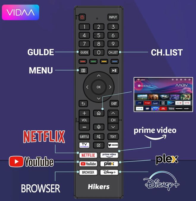 📺 Hikers 32 LED Smart HD TV mit VIDAA und Dolby Digital+ ab 90€ (statt 138€)