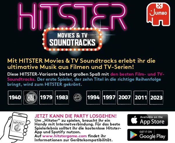 🎶 Hitster Erweiterung 🎞️ Film- & Serien-Soundtracks für 6,99€ (statt 9€) 🎶 Hitster Erweiterung 🎞️ Film & Serien Soundtracks für 6,99€ (statt 9€)