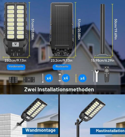 💡 Adewalk 800W Solar Straßenlaterne für Außen für 39,99€ (statt 65€) 💡 Adewalk 800W Solar Straßenlaterne für Außen für 39,99€ (statt 65€)