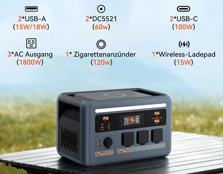 🔋 OSCAL PowerMax1800SE - 1800W / 1024Wh LiFePO4 Powerstation für 284€ (statt 440€) 🔋 OSCAL PowerMax1800SE 1800W / 1024Wh LiFePO4 Powerstation für 284€ (statt 440€)
