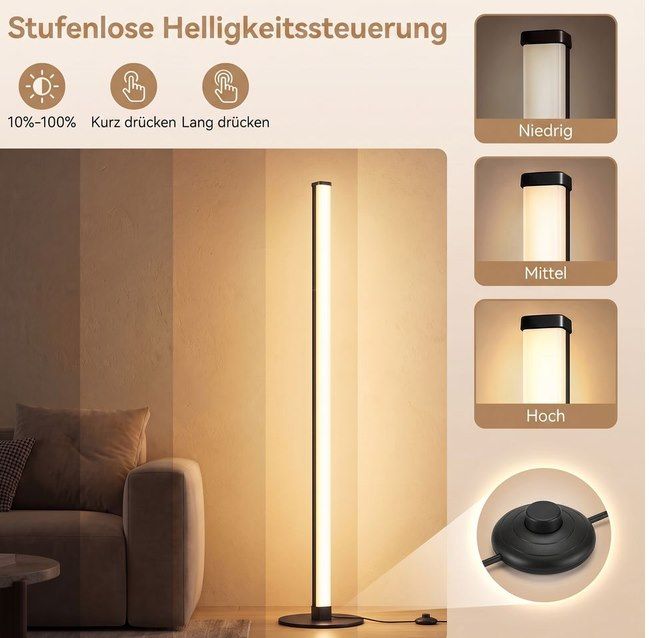 💡 VASAGLE dimmbare LED Stehlampe in Warmweiß für 24,99€ (statt 32€) 💡 VASAGLE dimmbare LED Stehlampe in Warmweiß für 24,99€ (statt 32€)
