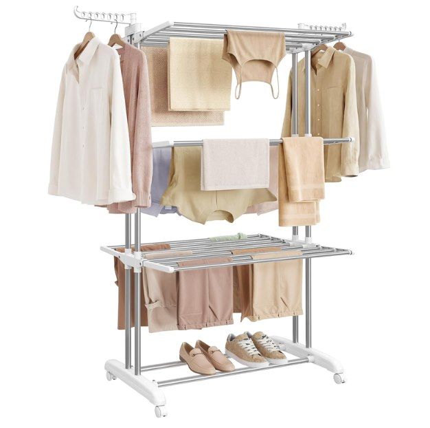 👕 SONGMICS Wäscheständer auf 4 Ebenen mit klappbare Flügel für 21,99€ (statt 28€)
