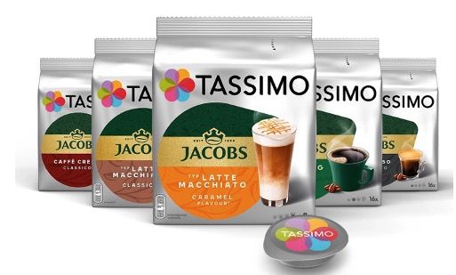 ☕️ 64 Pads Tassimo Kapseln im Probierbox mit 5 Sorten für 27,99€ (statt 35€)