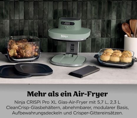 🍗 Ninja CRISPi PRO XL Glas Air-Fryer für 189,99€ (statt 219€) 🍗 Ninja CRISPi PRO XL Glas Air Fryer für 189,99€ (statt 219€)