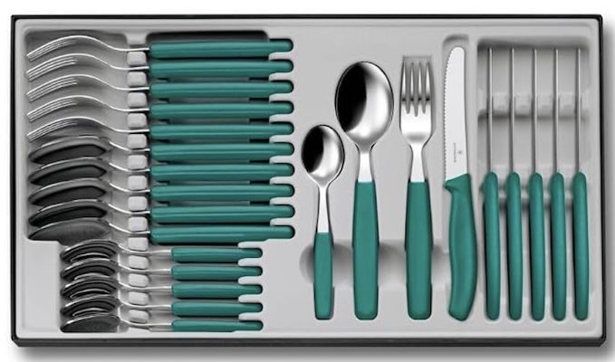 🇨🇭💚🍴 Victorinox 24-tlg. Besteck-Set in Grün für 114,47€ (statt 132€) 🇨🇭💚🍴 Victorinox 24 tlg. Besteck Set in Grün für 114,47€ (statt 132€)