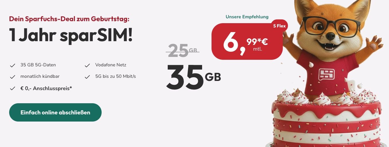 📲 Sparhandy SparSIM im Vodafone-Netz ➡️ z.B. Allnet 80GB für 9,99€ mtl. 🧨 📲 Sparhandy SparSIM im Vodafone Netz ➡️ z.B. Allnet 80GB für 9,99€ mtl. 🧨